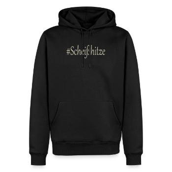 Scheiß Hitze anti Hitze Klima Klimawandel Sommer - Männer Premium Bio Hoodie - Schwarz - Vorne - Nico (187cm)