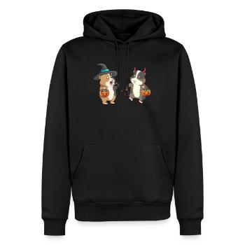 Costume d'Halloween cochon d'Inde sorcière diable - Sweat à capuche Premium bio Homme - noir - Devant - Nico (187cm)
