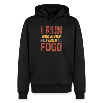 Laufen Läufer - Männer Premium Bio Hoodie - Schwarz - Vorne - Nico (187cm)