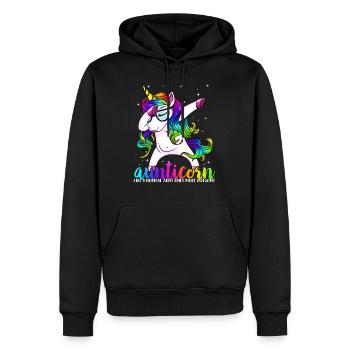 Tante Horn wie eine normale Tante nur super - Männer Premium Bio Hoodie - Schwarz - Vorne - Nico (187cm)