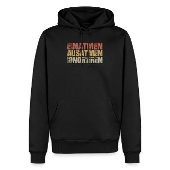 Einatmen Ausatmen Ignorieren Provokant - Männer Premium Bio Hoodie - Schwarz - Vorne - Nico (187cm)