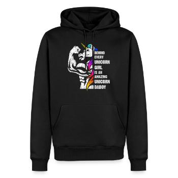 Einhorn Papa Dadacorn Dadicorn Papacorn - Männer Premium Bio Hoodie - Schwarz - Vorne - Nico (187cm)