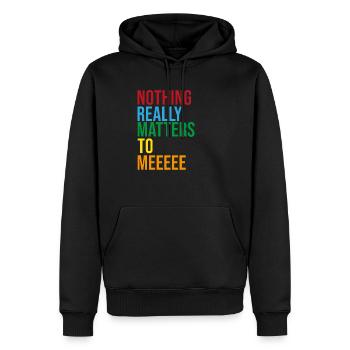 bohemian rhapsodie queen paroles arc en ciel - Sweat à capuche Premium bio Homme - noir - Devant - Nico (187cm)