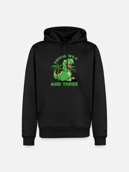 Young Wild And Three Shirt - Men’s Premium Organic Hoodie - black