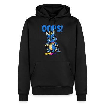 Hoppla! Mein Drache aß dein Einhorn Lustige Kinder Teenager - Männer Premium Bio Hoodie - Schwarz - Vorne - Nico (187cm)