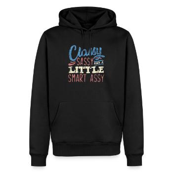 Nerd nerd sais-tout - Sweat à capuche Premium bio Homme - noir - Devant - Nico (187cm)