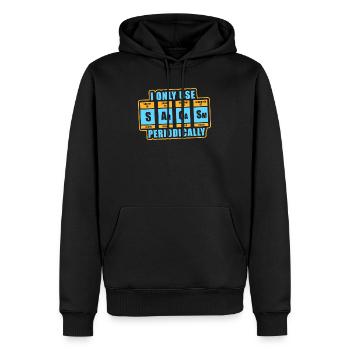Funny Chemistry Sarcasm Periodic Table - Men’s Premium Organic Hoodie - black - Front - Nico (187cm)