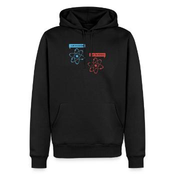 I lost an electron - Funny Physicist Physics - Männer Premium Bio Hoodie - Schwarz - Vorne - Nico (187cm)