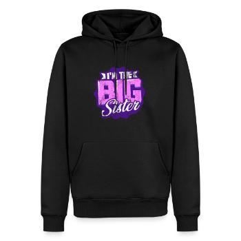 Grande soeur - Sweat à capuche Premium bio Homme - noir - Devant - Nico (187cm)