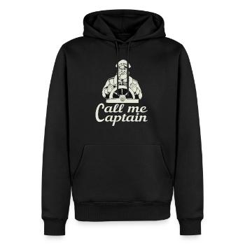 Call Me Captain design for a captain - Men’s Premium Organic Hoodie - black - Front - Nico (187cm)