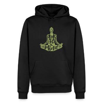 Meditation Meditieren - Männer Premium Bio Hoodie - Schwarz - Vorne - Nico (187cm)