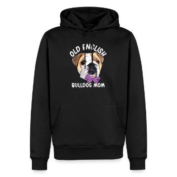 Idée cadeau Old English Bulldog Mom - Sweat à capuche Premium bio Homme - noir - Devant - Nico (187cm)