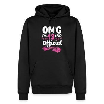 13 Geburtstag Official Teenager Mädchen Geschenk - Männer Premium Bio Hoodie - Schwarz - Vorne - Nico (187cm)