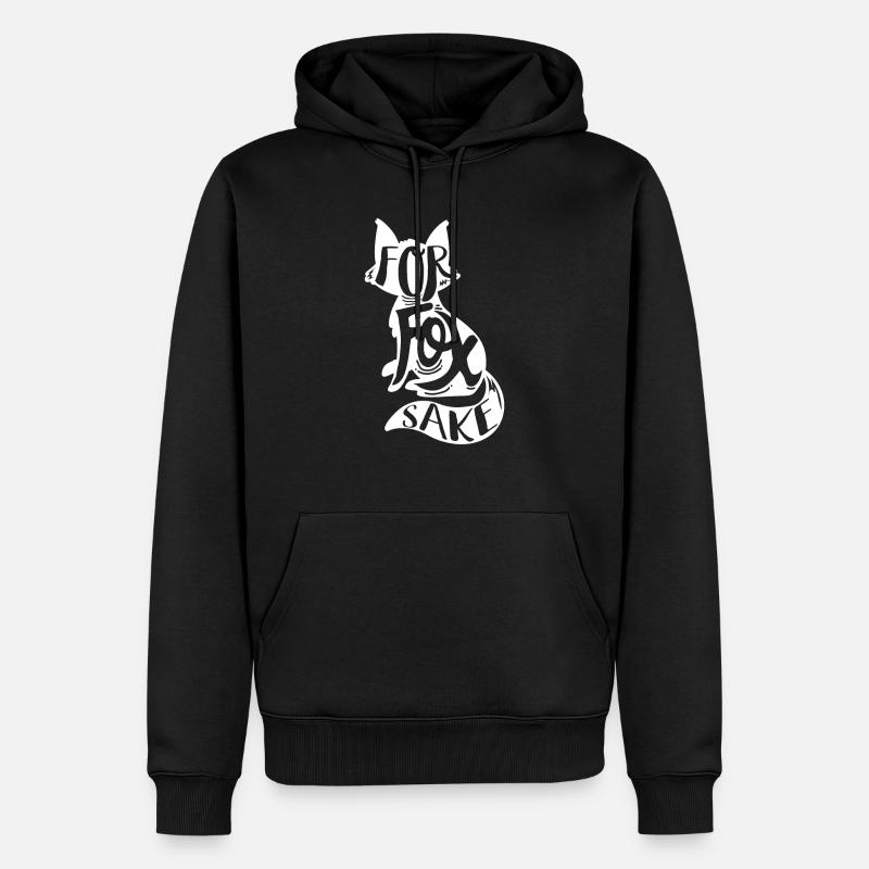 Fuchs - Männer Premium Bio Hoodie - Schwarz
