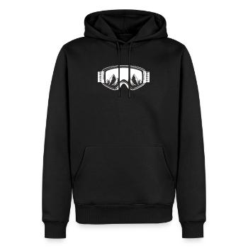 Skibrille Berge Alpen Wintersport Wintersportler - Männer Premium Bio Hoodie - Schwarz - Vorne - Nico (187cm)