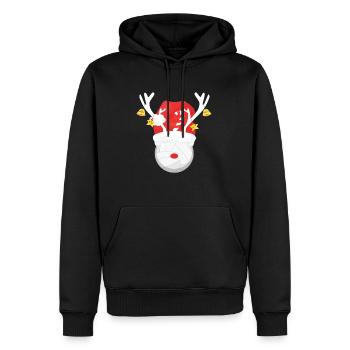 Weihnachts-Volleyball - Süße Volleyballspielerin S - Männer Premium Bio Hoodie - Schwarz - Vorne - Nico (187cm)