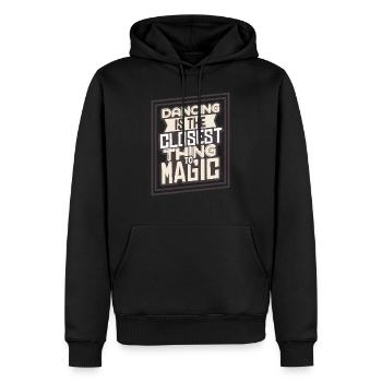 Danseurs - Sweat à capuche Premium bio Homme - noir - Devant - Nico (187cm)