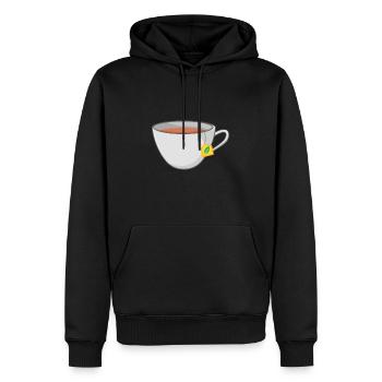 Tee - Männer Premium Bio Hoodie - Schwarz - Vorne - Nico (187cm)
