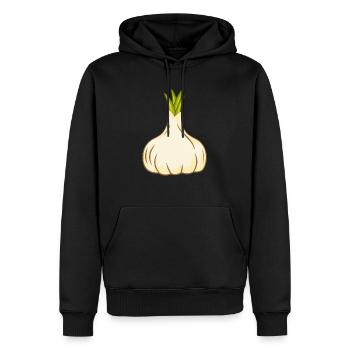 Ail - Sweat à capuche Premium bio Homme - noir - Devant - Nico (187cm)