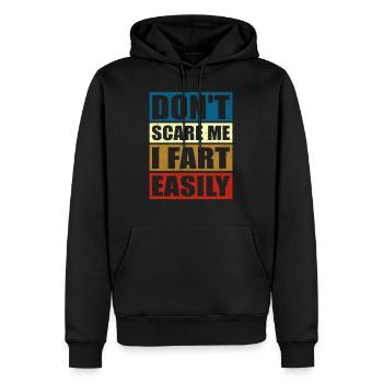 Fart humour | Pups Fart Farting Gift Hommes - Sweat à capuche Premium bio Homme - noir - Devant - Nico (187cm)