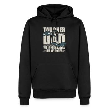 Taucher Dad Normaler Vater Viel Cooler Tauchen - Männer Premium Bio Hoodie - Schwarz - Vorne - Nico (187cm)