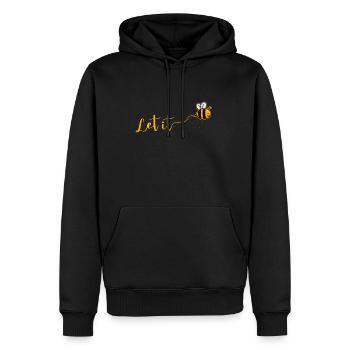Let It Bee - cadeau apiculteur abeilles - Sweat à capuche Premium bio Homme - noir - Devant - Nico (187cm)