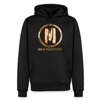 Big M Productions 2020 - Männer Premium Bio Hoodie - Schwarz - Vorne - Nico (187cm)