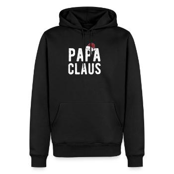 Papa Claus - Sweat à capuche Premium bio Homme - noir - Devant - Nico (187cm)