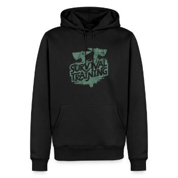 Survival training - Men’s Premium Organic Hoodie - black - Front - Nico (187cm)