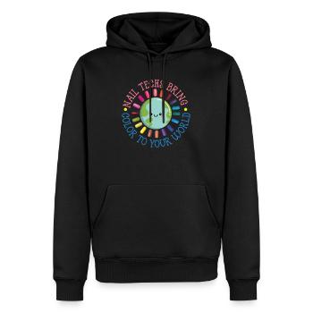 Les techniciens en ongles apportent de la couleur dans votre monde - Sweat à capuche Premium bio Homme - noir - Devant - Nico (187cm)