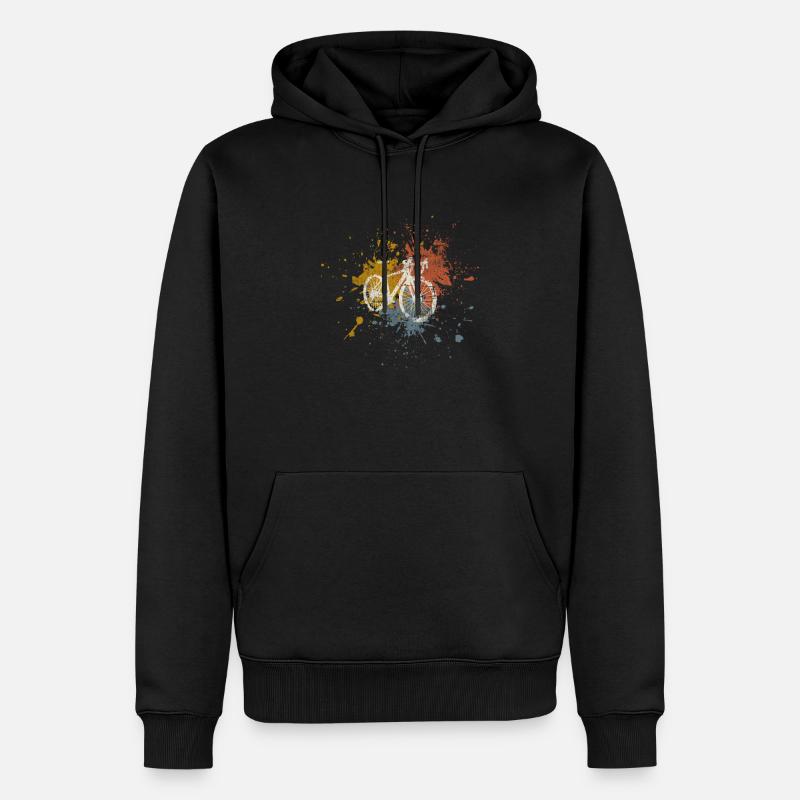 Rennrad retro - Männer Premium Bio Hoodie - Schwarz