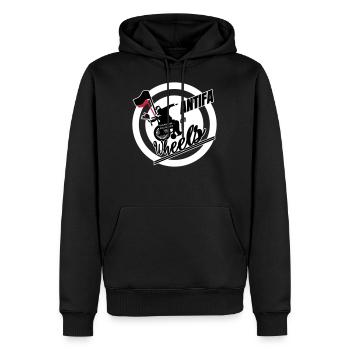 Antifa on Wheels - Männer Premium Bio Hoodie - Schwarz - Vorne - Nico (187cm)