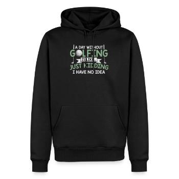 Golf Club | Golfer Golfspieler Geschenk Golfplatz - Männer Premium Bio Hoodie - Schwarz - Vorne - Nico (187cm)