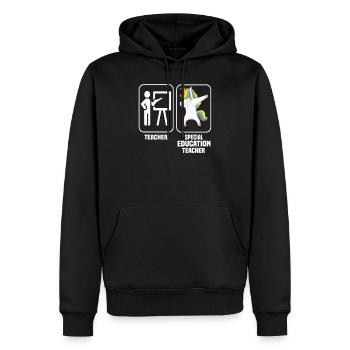 enseignant enseignant éducation spéciale enseignant des écoles spéciales - Sweat à capuche Premium bio Homme - noir - Devant - Nico (187cm)