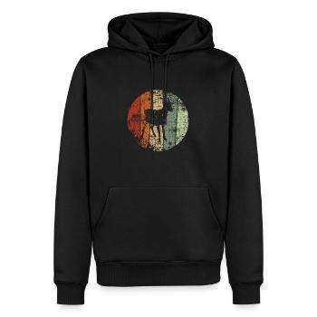 Ziege vintage - Männer Premium Bio Hoodie - Schwarz - Vorne - Nico (187cm)