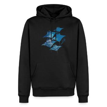 Rays Wildlife - Men’s Premium Organic Hoodie - black - Front - Nico (187cm)