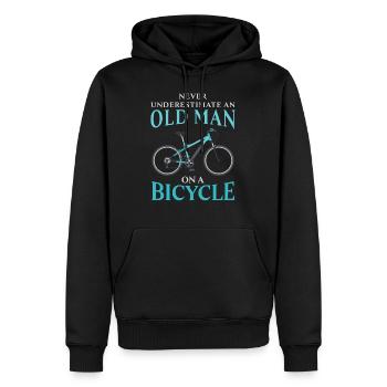 Lustiges Fahrrad-Fahrrad-Geschenk des alten Mannes Fahrrad - Männer Premium Bio Hoodie - Schwarz - Vorne - Nico (187cm)