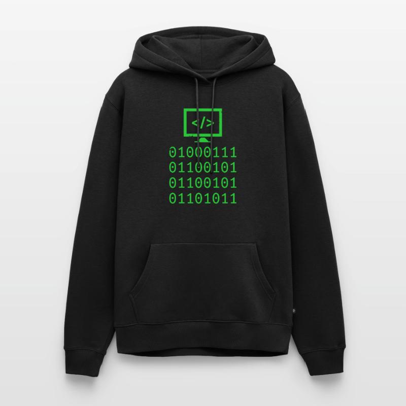 Cadeau de programmation de codage de code binaire Sweat à capuche Premium bio Homme