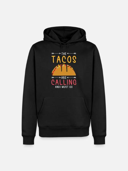 Tacos Taco Calling - Männer Premium Bio Hoodie - Schwarz