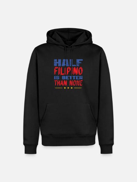 Half Filipino - Men’s Premium Organic Hoodie - black
