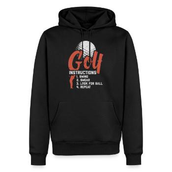 Golf Lustig Golfspieler Golfen Geschenk Golfer - Männer Premium Bio Hoodie - Schwarz - Vorne - Nico (187cm)
