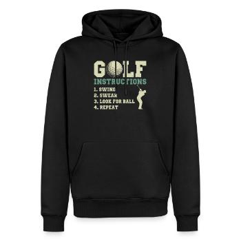 Golf Lustig Golfspieler Geschenk Golfen Golfer - Männer Premium Bio Hoodie - Schwarz - Vorne - Nico (187cm)