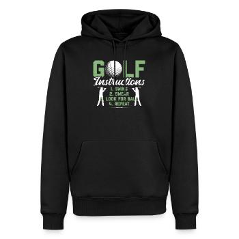 Golf Lustig Golfen Golfspieler Geschenk Golfer - Männer Premium Bio Hoodie - Schwarz - Vorne - Nico (187cm)