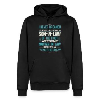 Beau-fils gendre idée cadeau cadeau - Sweat à capuche Premium bio Homme - noir - Devant - Nico (187cm)