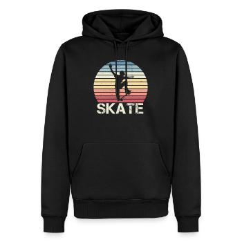 Skateboarding Sunset Skater Boys Gift - Sweat à capuche Premium bio Homme - noir - Devant - Nico (187cm)