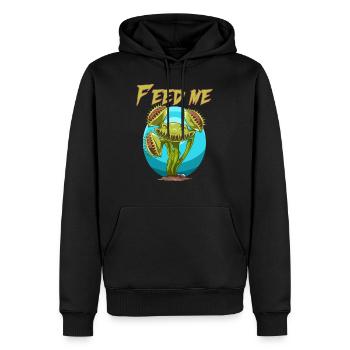 Feed Me Dionaea für einen Pflanzen Liebhaber und - Männer Premium Bio Hoodie - Schwarz - Vorne - Nico (187cm)