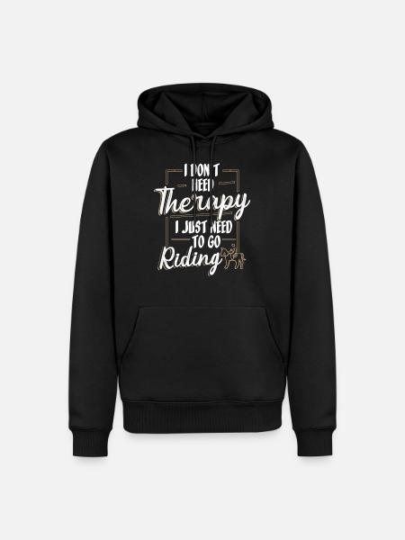Cavalier Cavalier Chevaux - Sweat à capuche Premium bio Homme - noir