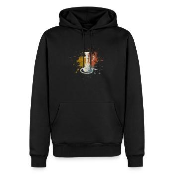 Narguilé vintage - Sweat à capuche Premium bio Homme - noir - Devant - Nico (187cm)