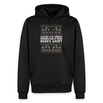 Weihnachts Wichtel Shirt zum Schrottwichteln - Männer Premium Bio Hoodie - Schwarz - Vorne - Nico (187cm)