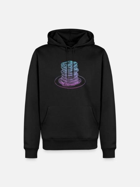 Pancake pancake icon - Men’s Premium Organic Hoodie - black